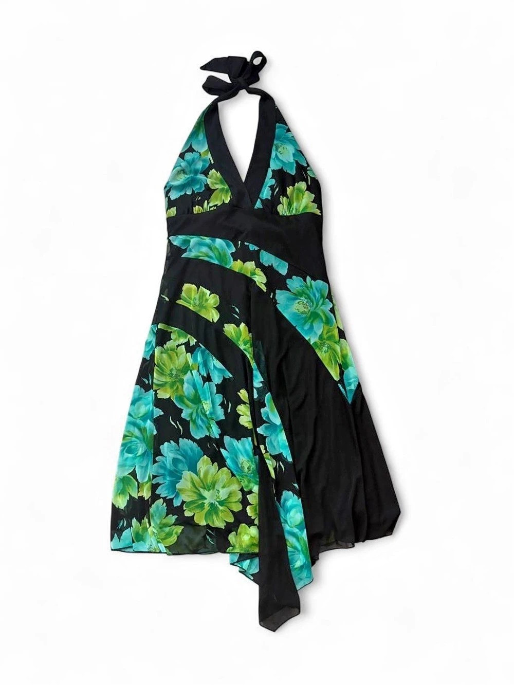 Vintage Y2K Rampage Floral Halter Fairy Midi Dress
